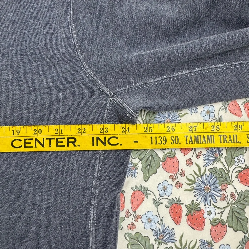 Abercrombie & Fitch Charcoal Gray Henley Sweater with Cream Lining